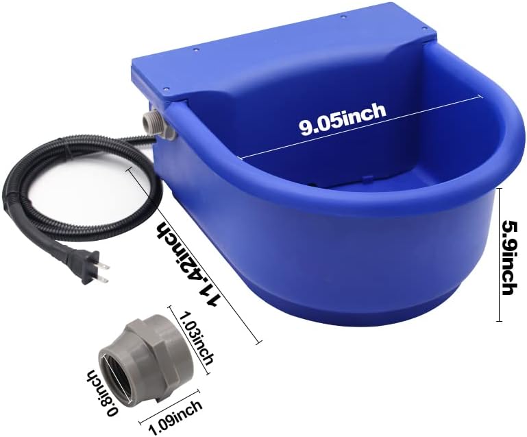 MODUODUO Automatic Heated Dog Bowl 1.3gal 100W Outdoor Thermal Water Dispenser Built-in Thermostat for Pet Livestock Cattle Sheep and Horse in Winter - Image 2